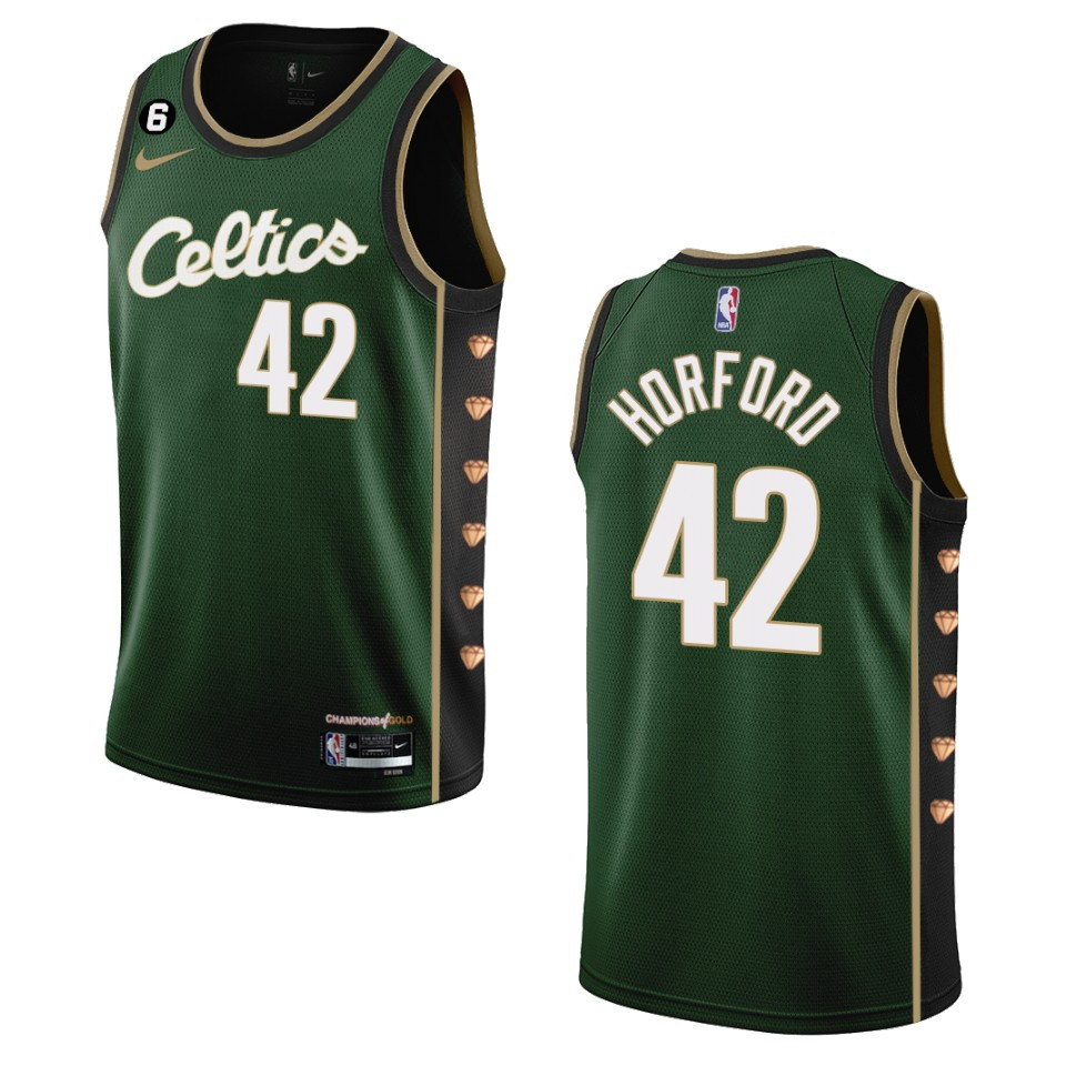 Men's Boston Celtics Al Horford #42 City Edition 2022-23 Swingman Dark Green Jersey 2401IMAP